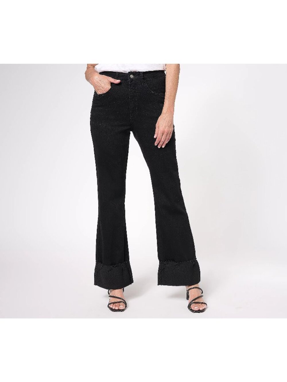 Women with Control Aya Jeans Size 26W Regular My Wonder Denim Black Grunge NEW